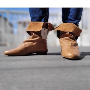 ZARA🧡 Leather Booties